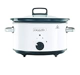 Crockpot Olla de cocción Lenta Manual | Para preparar multitud de Recetas | 3,5 L | Acero Inoxidable, Blanco [CSC030X]