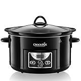 CrockPot SCCPRC507B Olla de cocción Lenta Digital para preparara Multitud de Recetas, 230 W, 4.7 litros, 4.7L Slow Cooker